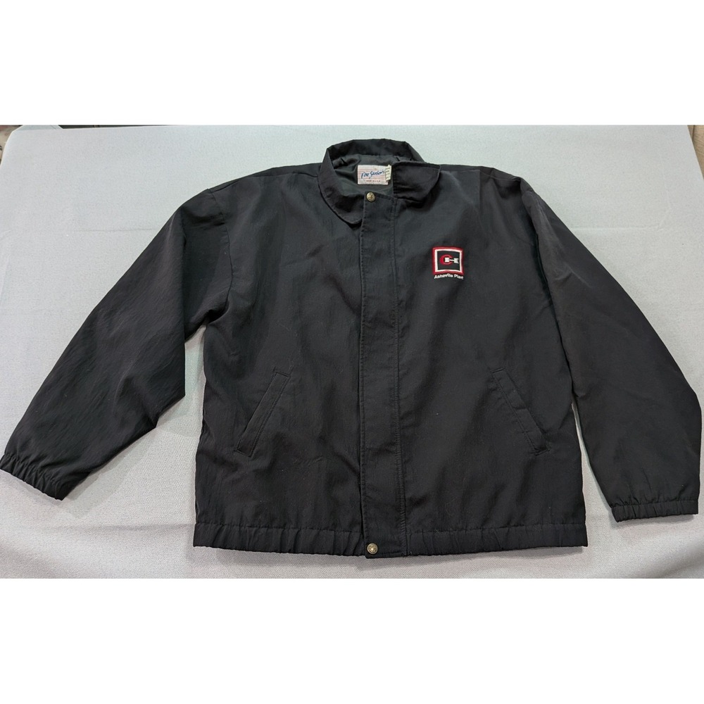 Four Seasons Jacket Mens Large Black Asheville Plant Workwear USA 55200